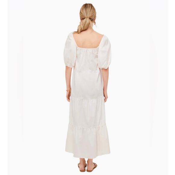 Faithful The Brand Shell Ronan Tiered Midi Dress Size XS CReam - Picture 4 of 10